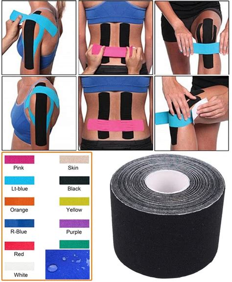 LEAQU Kinesiology Tape, Waterproof Adhesive Sport Tape for Pain Relief
