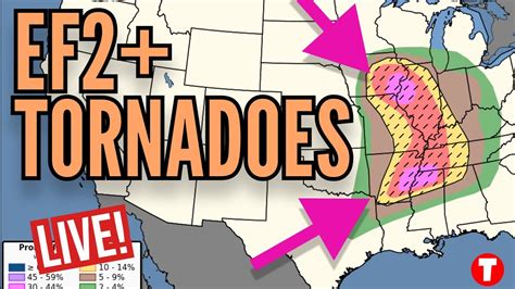 🌪️ Tornado Outbreak Live High Risk Day Pds Tornado Watch 93 94 Ef2 Tornadoes Possible