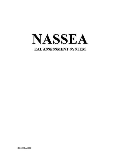 Nassea Steps Eal Assessment Booklet Pdf English As A Second Or Foreign Language