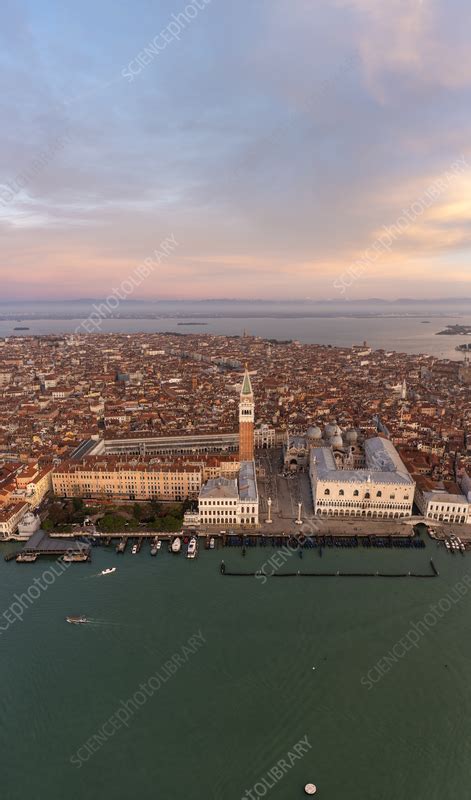 Aerial view of San Marco Square, Venice, Italy - Stock Image - F039 ...