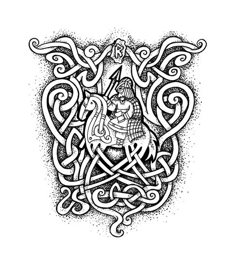 Gallery – Odin and Sleipnir Tattoo Design – Imogen Smid