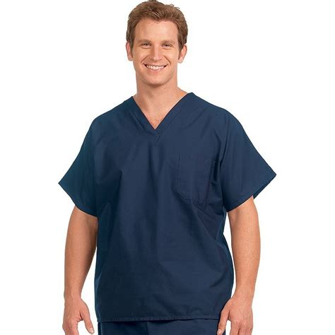 6786 Fashion Seal Navy Reversible Unisex Cap Sleeve Scrub Shirt