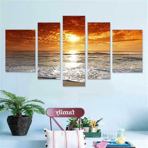 Pcs Seascape Canvas Painting Framed Unframed Wall Art Bedroom Living