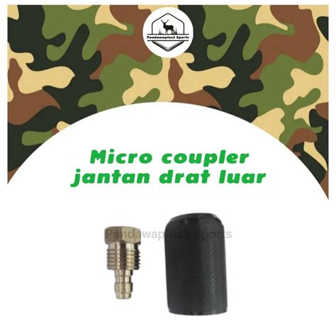 Mini Kopler Jantan Drat Luar Tutup Teflon Od Micro Coupler Pompa