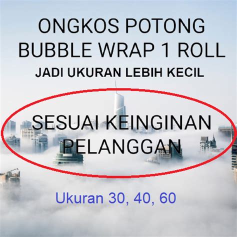 Jual Ongkos Potong Bubble Wrap Sesuai Dengan Keinginan 60cm X 2