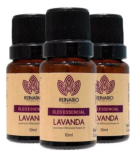 Kit 3 Óleo Essencial Lavanda 100 Puro Reinabio 10ml MercadoLivre