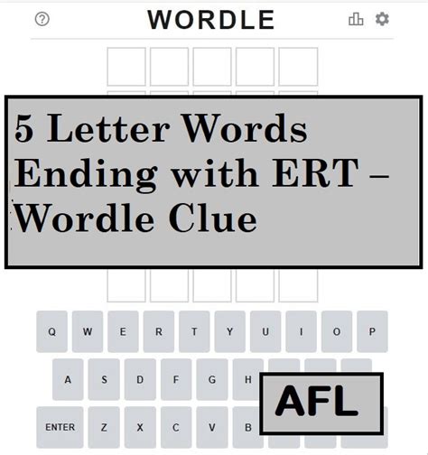 Letter Words Ending With Ert Wordle Clue Anime Filler Lists