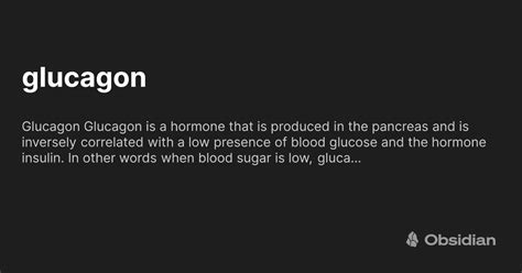 glucagon - Obsidian Publish