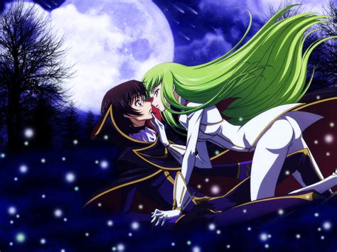 Lelouch And C C In Hd A Stunning Code Geass Wallpaper