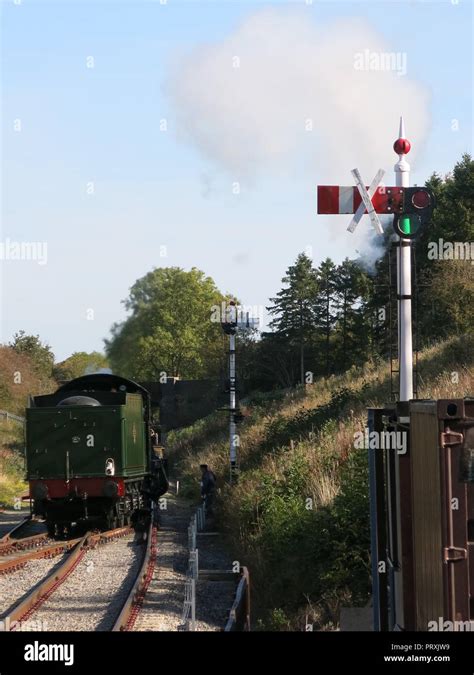 Cloe Up Of A Locomotive In Fine Green Livery On The Gloucestershire