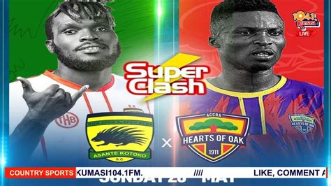 You Are Watching The Live Commentary Between Asante Kotoko Vs Hearts Of