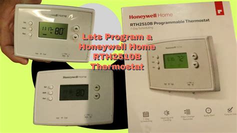 How To Program Your Thermostat Honeywell Rth2510b Youtube