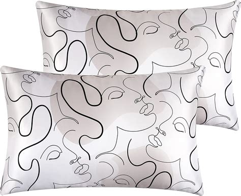 Loves Cabin Silk Satin Pillowcase For Hair And Skin Abstract Curve 20x30 Inches