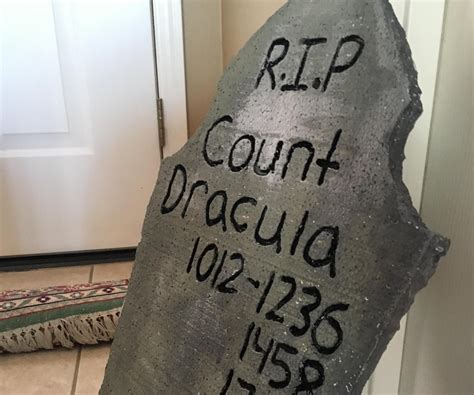 DIY Engraved Halloween Gravestone Decorations : 7 Steps (with Pictures) - Instructables