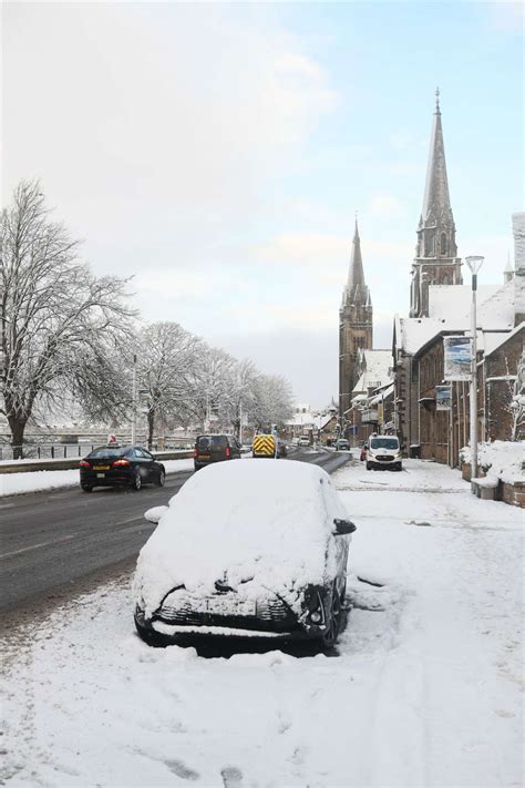 Pictures Snowy Conditions In Inverness City Centre With Amber Weather