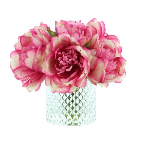 House Of Hampton Polysilk Peony Arrangement Reviews Wayfair