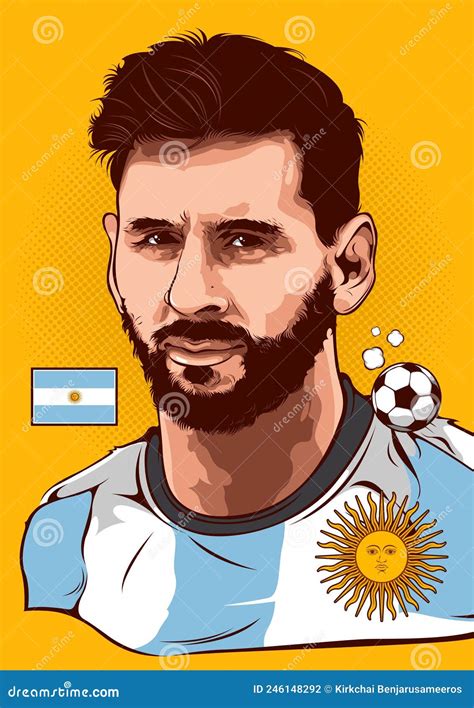 Ilustracyjna Kreskówka Z Lionel Messi 9 Fotografia Editorial