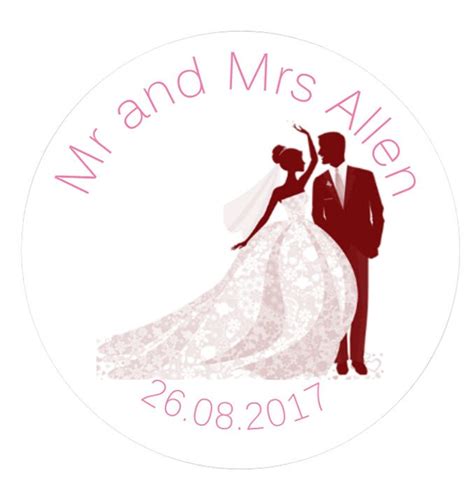 Personalised Wedding/Engagement stickers.