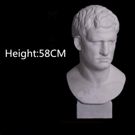 Marcus Agrippa Roman Mythology Bust 58cm Resin Art Statue Line Drawing ...