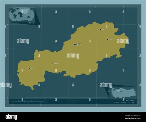 Bolu Province Of Turkiye Solid Color Shape Locations And Names Of