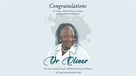 Dr Subrina Oliver Celebrates Prestigious Award At The Herald Business