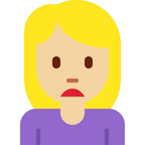 Missmutige Frau Mittelhelle Hautfarbe Emoji