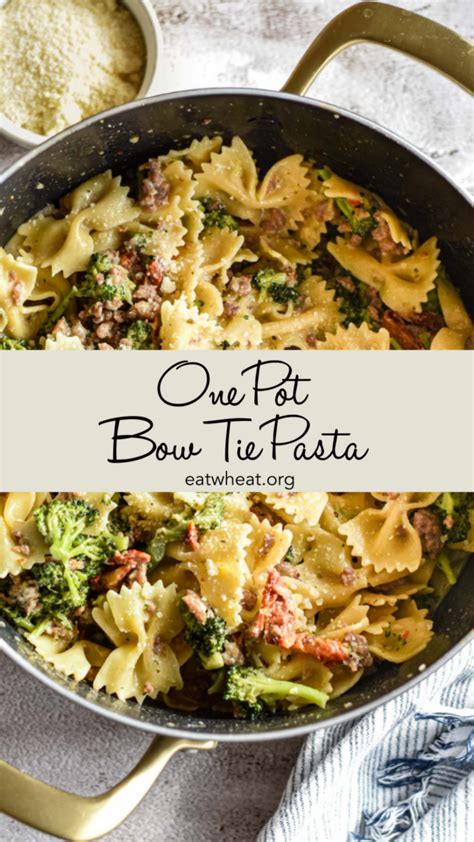 One Pot Bow Tie Pasta Simple And Creamy Eat Wheat