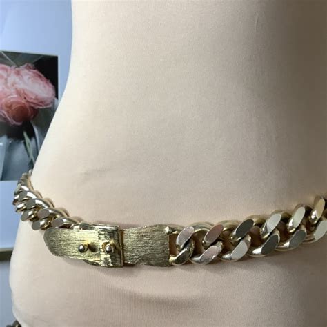 Vintage S S Chunky Gold Chain Link Statement Be Gem