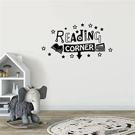 PLIGREAT Leseecke Wandtattoo Vinyl Wanddekoration für Kinderzimmer