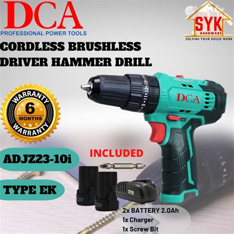 SYK DCA ADJZ23 10i 12V Cordless Brushless Driver Hammer Drill Machine