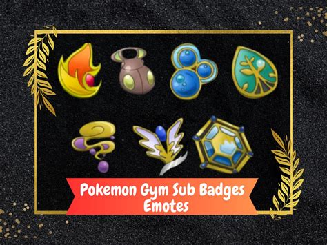 Pokemon Gym Badges Twitch Sub Badges or Emotes - Etsy