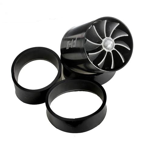 F Z Double Turbine Turbo Charger Air Intake Gas Fuel Saver Fan Car