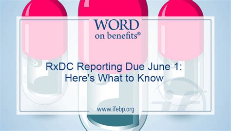 Rxdc Reporting Due June Here S What To Know Word On Benefits