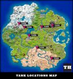 Fortnite Tank Locations - All Spawns Map - Try Hard Guides