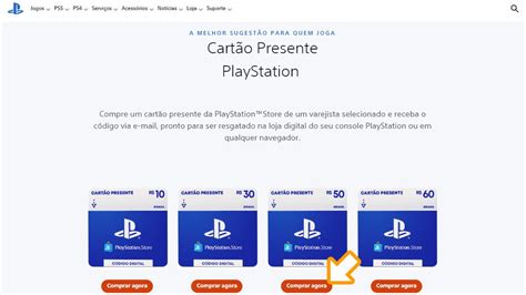 Comprar Gift Card Digital Playstation Store Cart O Presente A Melhor