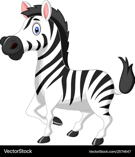 Zebra cartoon Royalty Free Vector Image - VectorStock