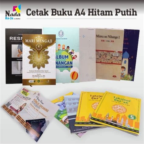 Cetak Buku A4 Hitam Putih : NRJ (Nada Rawamangun Jakarta)