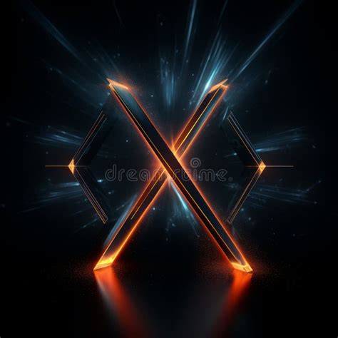 An Orange and Black Logo on a Dark Background Stock Illustration ...