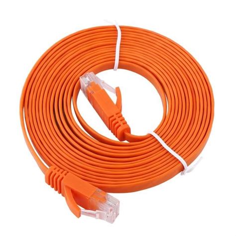 Câble plat LAN de réseau Ethernet RJ45 CAT6 Câbles de routeur de