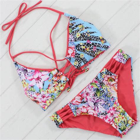 New Sexy Bandage Bikinis Women Swimsuit Push Up Swimwear Bandage Cut