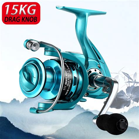 Spinning Fishing Reel Blue 1000 7000 Series Ultralight Max Drag 15kg