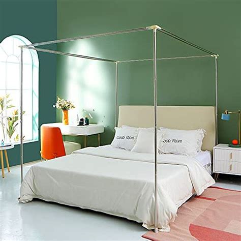 Sunnylisa Canopy Frame For Bed With Mesh Nettings Queen Size Bed