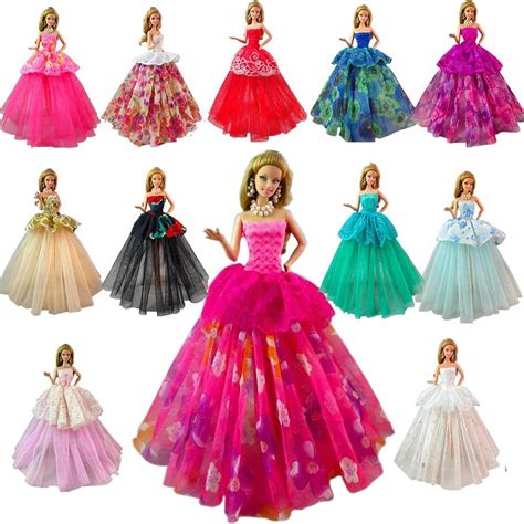 The Barbie Doll Is Wearing Many Different Dresses