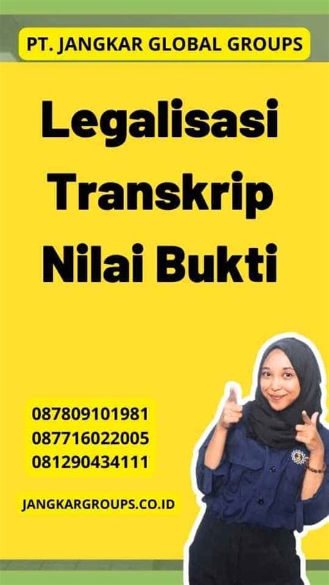 Legalisasi Transkrip Nilai Bukti Jangkar Global Groups