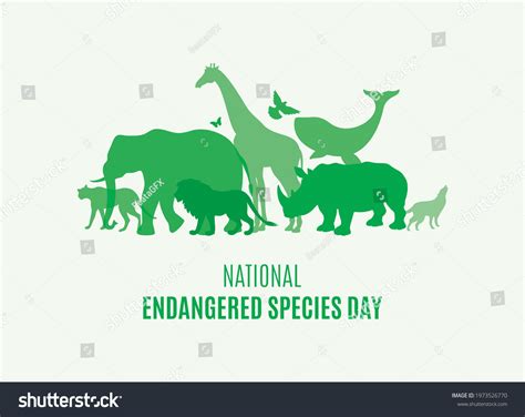 National Endangered Species Day Poster Green Stock Vector (Royalty Free) 1973526770 | Shutterstock