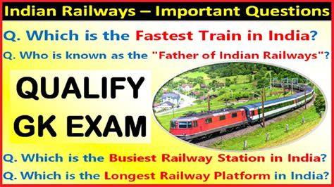 Indian Railways Important Questions GK Quiz General Knowledge