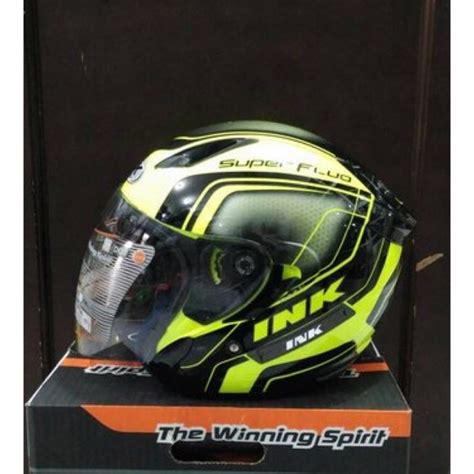 Jual Helm Half Face INK Metro Super Fluo Series Shopee Indonesia