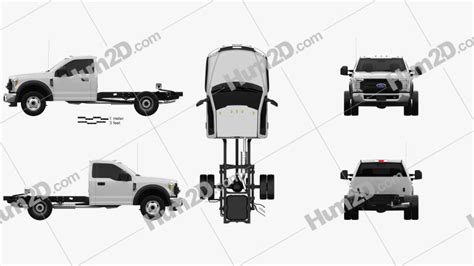 Ford F Super Duty Regular Cab Chassis Blueprint In Png