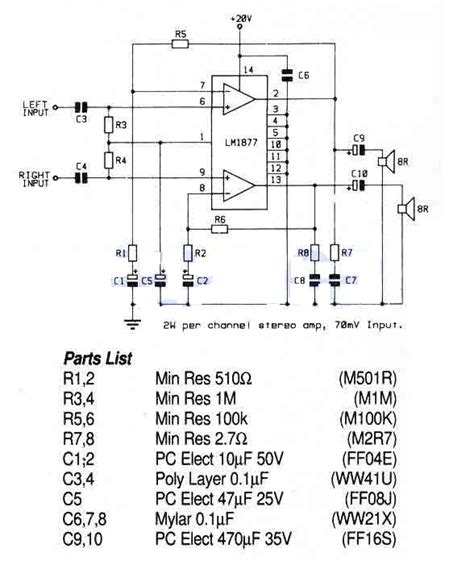 250 Watt Stereo Amplifier Circuit Diagram