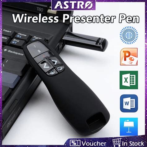 ASTRO R400 2 4GHz USB Wireless PPT PowerPoint Presenter Page Up And